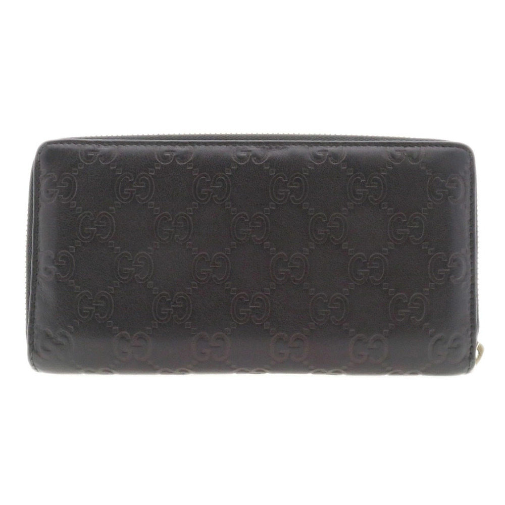 Gucci Shima ssima Long GG Wallet Calfskin Black